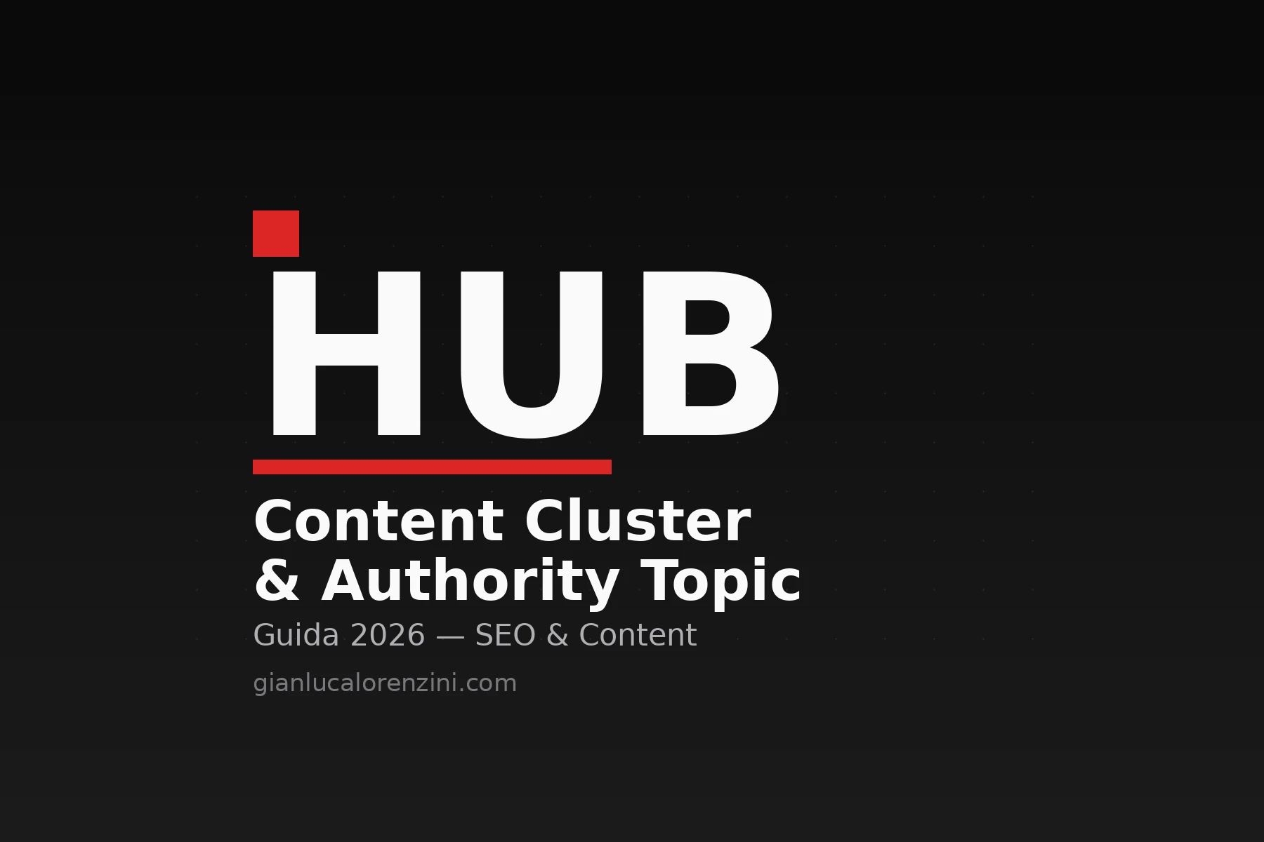 Content cluster e pillar page: schema della strategia di authority topic per la SEO delle PMI