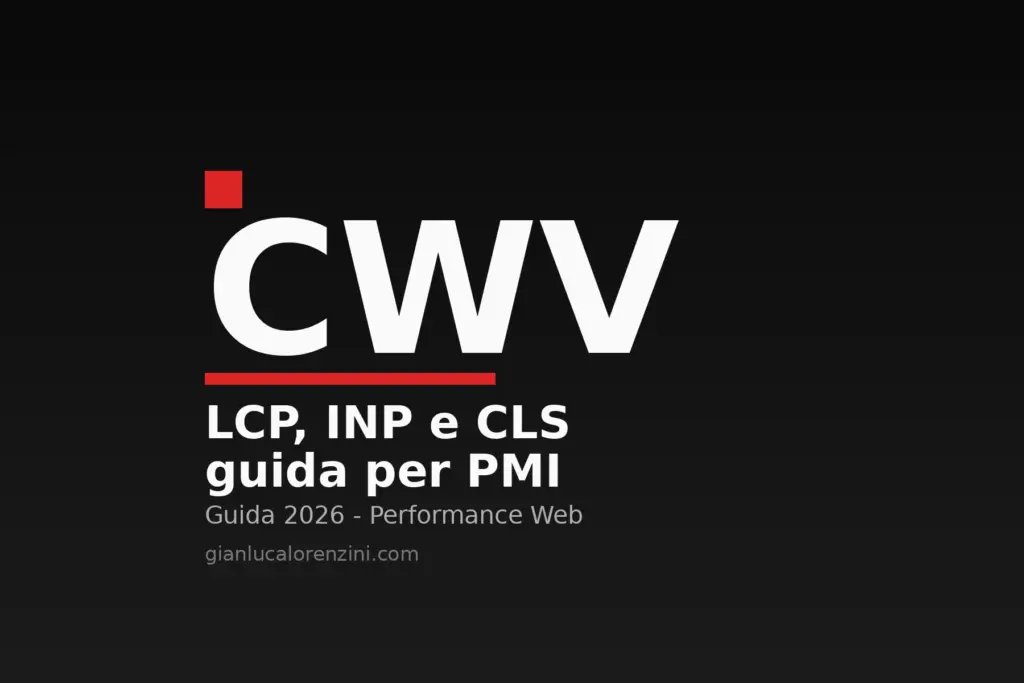 Core Web Vitals 2026 - guida LCP INP CLS per PMI italiane