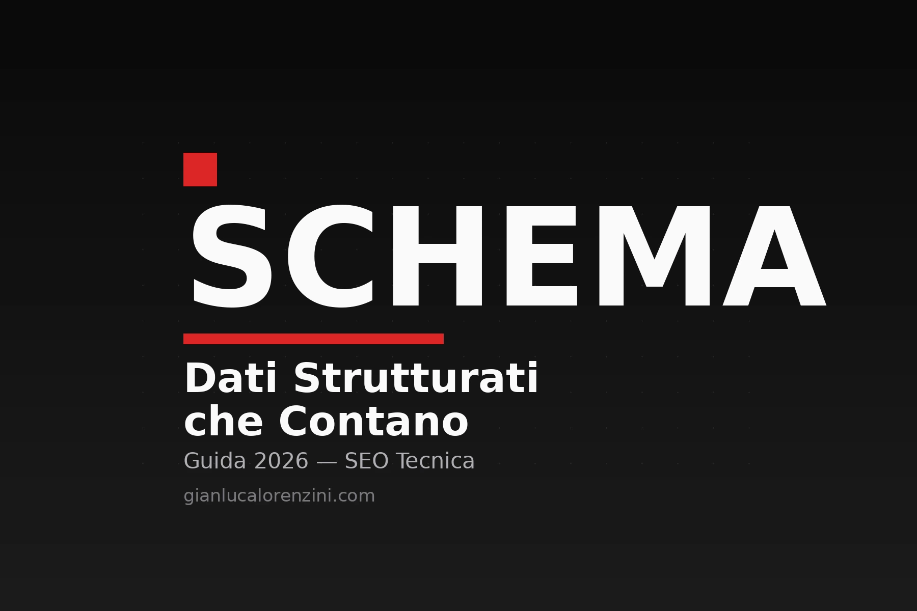 Schema markup e dati strutturati per la SEO nel 2026