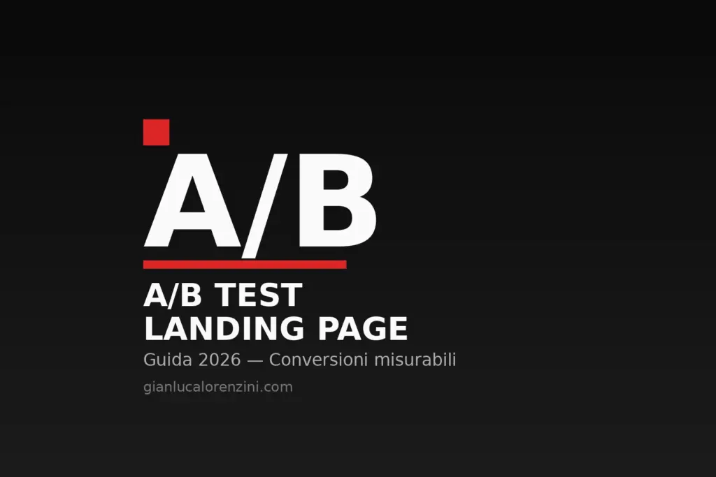 A/B testing per landing page: guida 2026 per aumentare le conversioni delle PMI