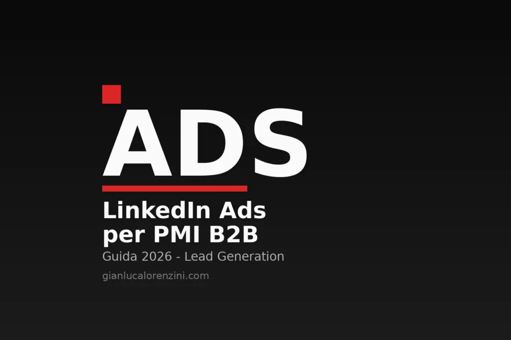 LinkedIn Ads per PMI B2B: guida 2026 alla lead generation