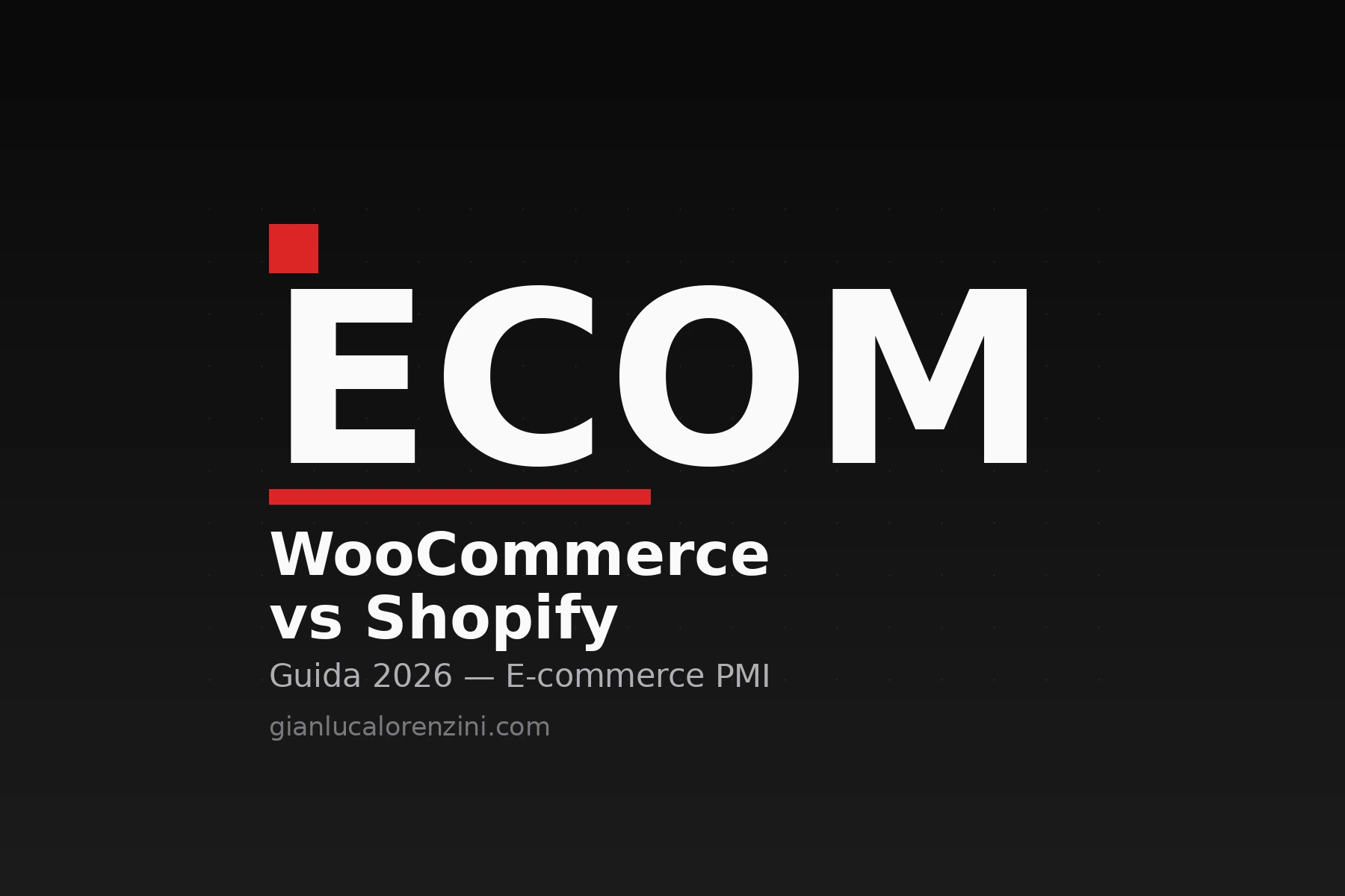 Confronto WooCommerce vs Shopify per e-commerce PMI italiane nel 2026