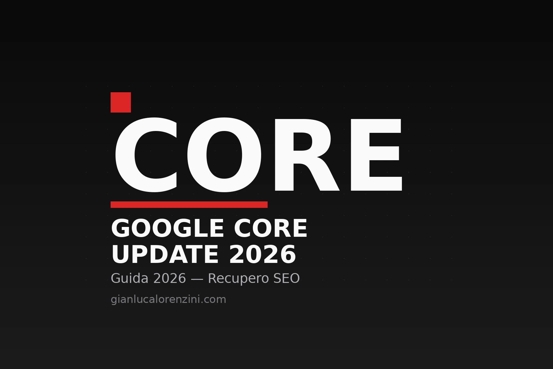 Grafica dell articolo sul recupero delle posizioni dopo un Google core update per le PMI