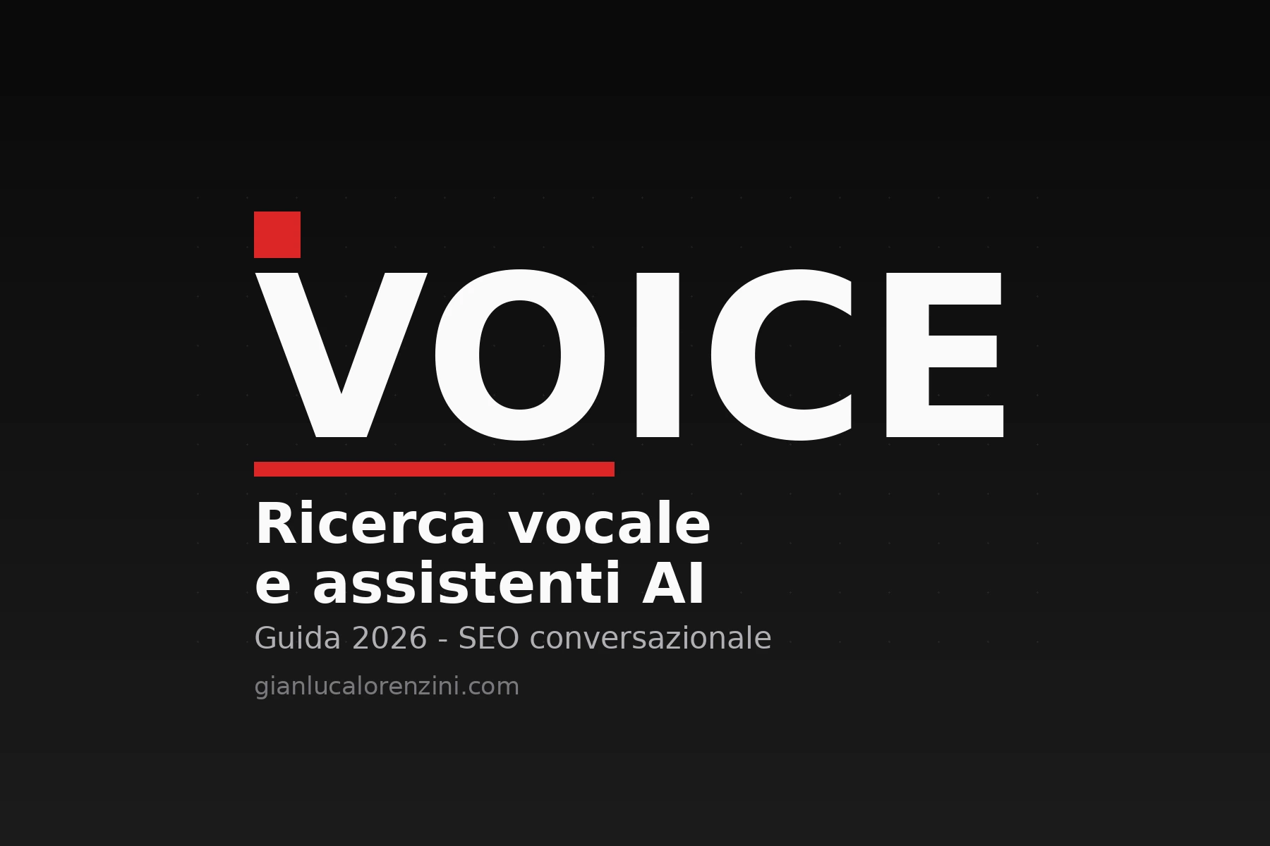 Ricerca vocale 2026: ottimizzare i contenuti per assistenti AI e voice search
