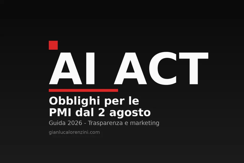 AI Act e marketing: obblighi di trasparenza per le PMI italiane dal 2 agosto 2026