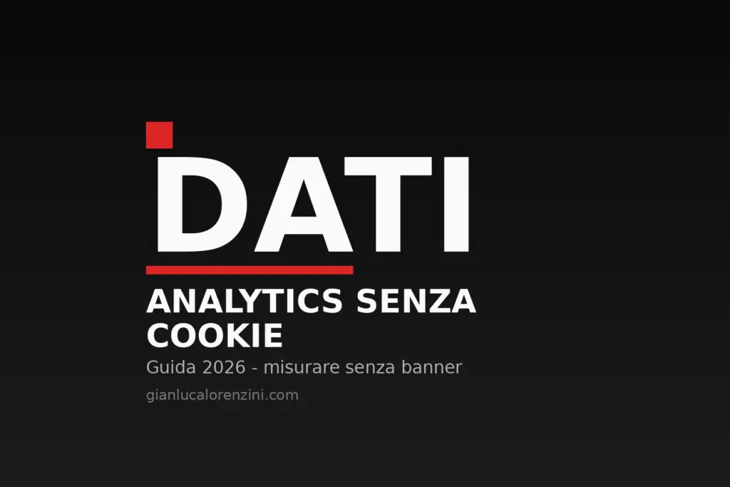 Banner dell articolo su analytics senza cookie per PMI italiane